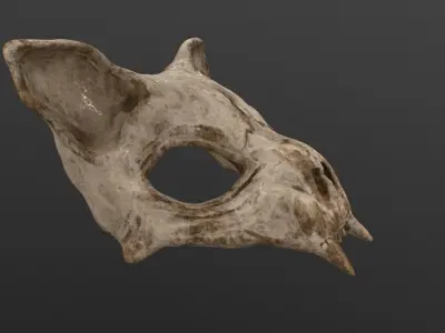 Cat Skull Mask Low-poly 3D model