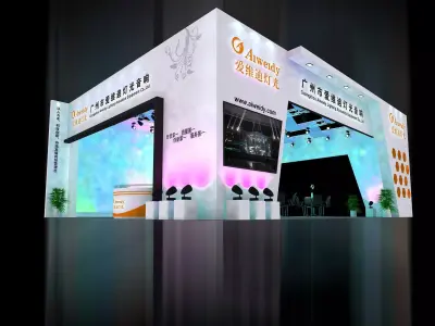 Booth - Area - 12X9-3DMAX2009-03 3D model