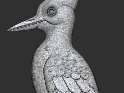 Woodpecker Statue 3D print model
