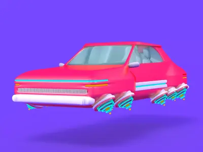 futuristic car Free 3D model