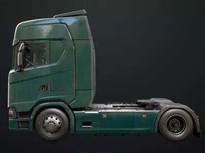 Heavy Truck Chassis 06  Interior All PBR Unity UE Textures Low-poly 3D model