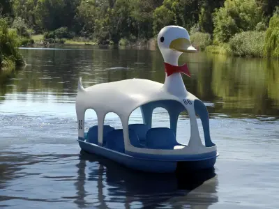 Duck paddle boat 3D model