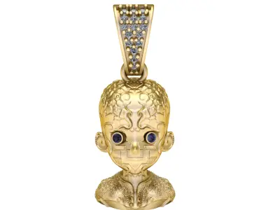 ROBOT CHARACTER PENDANT 3D-PRINTABLE MODEL  3D print model