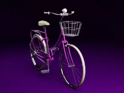 Retro ladies bike 3D model