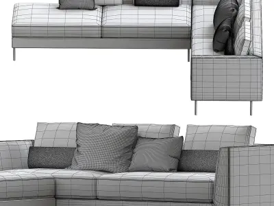 Edilportale Divano modulare DALEY 3d model Low-poly 3D model