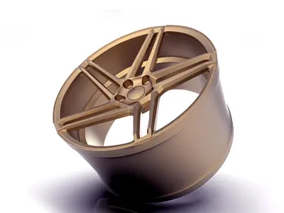 Artform AF601 WHEEL RIM 3D MODEL AR VR LOW AND HIGH POLY PRINT 3D print model