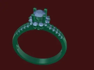 woman ring1456 Free 3D model