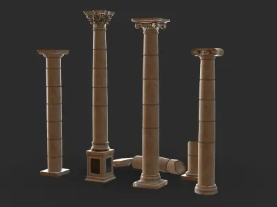 Columns Modular 03 Low-poly 3D model