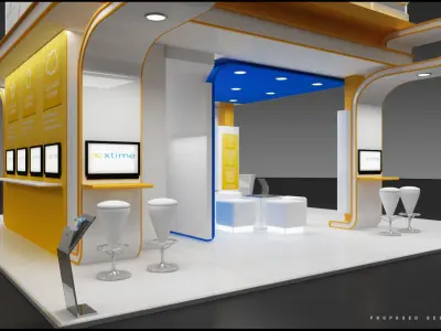 Booth Exhibition 9x9 3D model