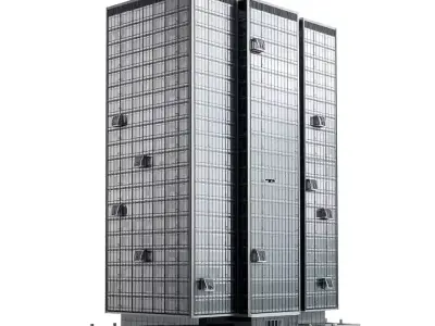 Modern Glass Skyscraper model pack Low-poly 3D model