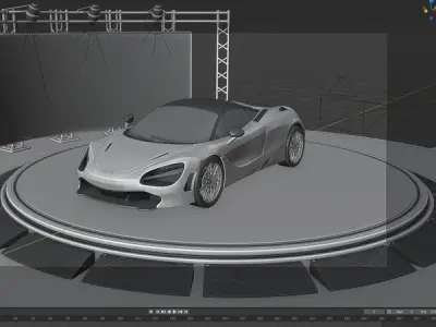 McLaren 720s 3d model Low-poly 3D model