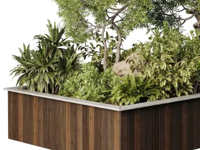 Garden plants in boxes - indoor Plants 530 3D model