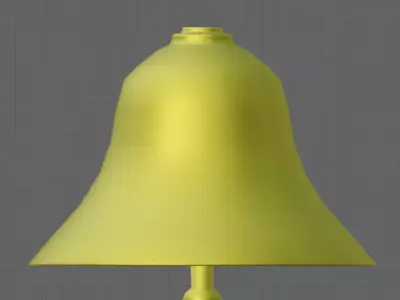 Simple Gold Bell with Animation Free low-poly 3D model