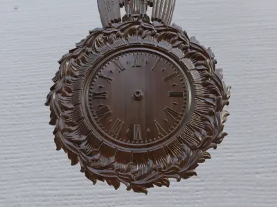 Wood Clock Decor 3D print model