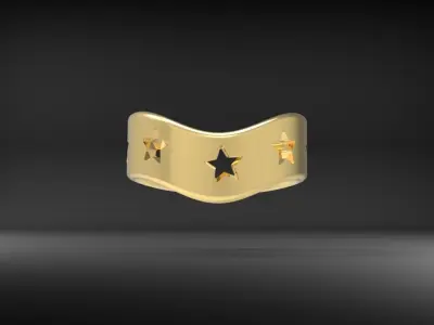 star shaped ring Free 3D print model