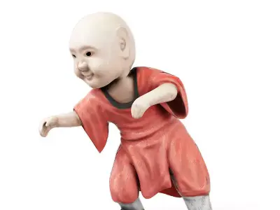 Chinese kung fu man sculpture Free 3D model