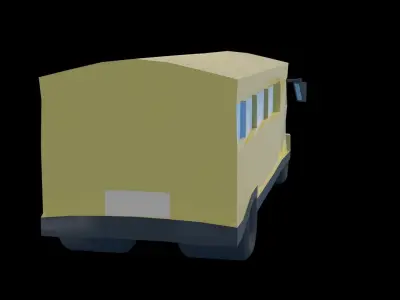 School Bus Free low-poly 3D model