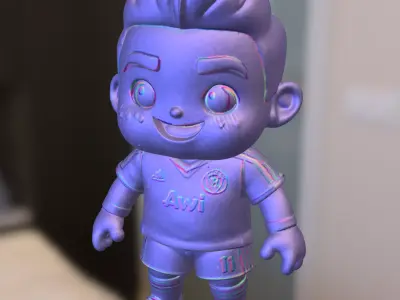 Cartoon Soccer Player  3D model