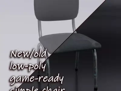 Low Poly chair Low-poly 3D model