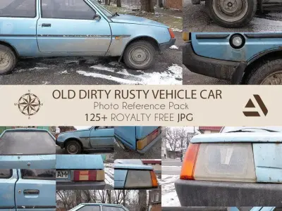 Photo Reference Pack Old Rusty Dirty Vehicle Car   3D model