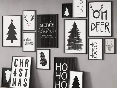 462 happy new year 07 christmas posters 3D model