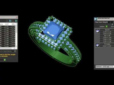 gold ring code 30 3D print model