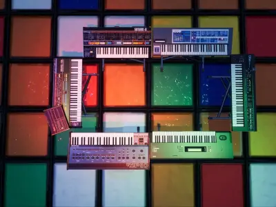 Synthesizers Collection for Unreal engine 3D model