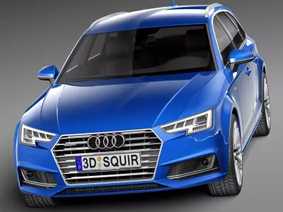 Audi A4 S-Line Avant 2016 3D model