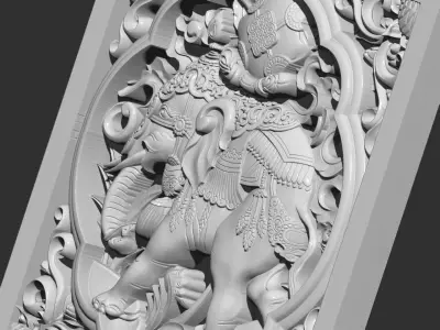 elephant pattern decoration 3D print model