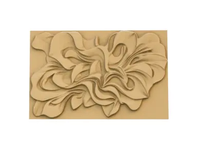 modern panel wall decor set wall relief mural CNC 80 3D model