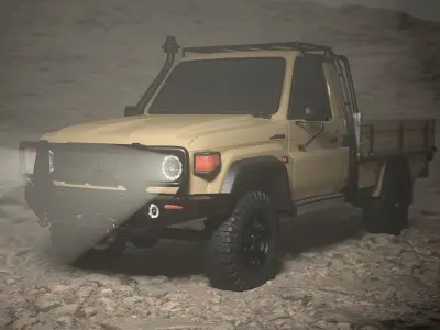 toyota land cruiser 79 series Low-poly 3D model