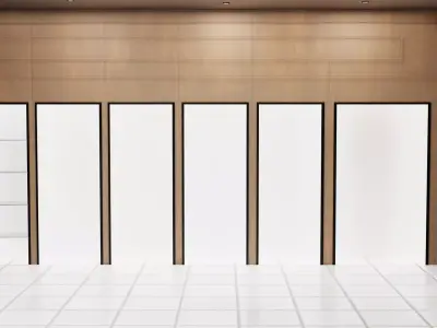 Premium Jewelry Showcase Interior 3D Product Display Low-poly 3D model