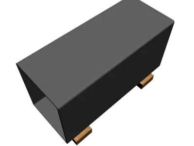 1 4in Wall x10in Rectangle Tube 3D model