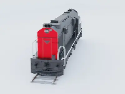 3d Indian Locomotive Train Engine Model 3D model