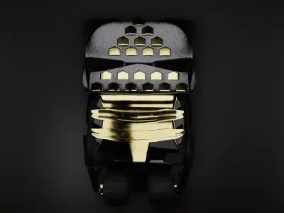 Golden Apex Crawler Low-poly 3D model
