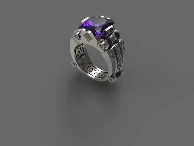 man gold ring N - 006 3D print model