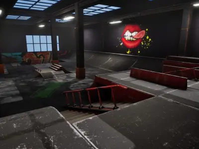 Skate Park Vol 1 For Unreal And Unity Low-poly 3D model