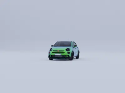 Fiat 500x Sport del 2020 Low-poly 3D model