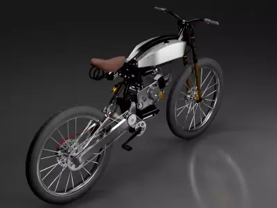 Moto-Bike Retro  Low-poly 3D model