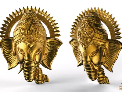 GANESH HEAD MODEL 3D model
