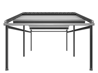 Motorized Pergola 5a brass furniture matte 3D model