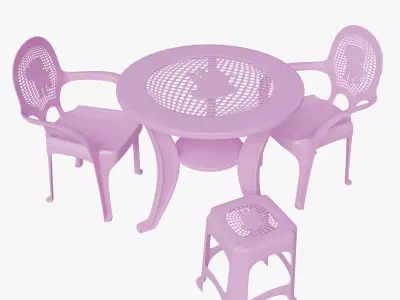 Table Set 3D model buy