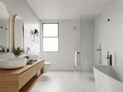 modern bathroom interior scenes 48 3D model
