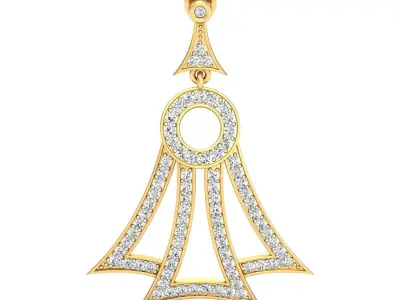 Women Earrings 3dm STL OBJ FBX Render Details 3D print model 5