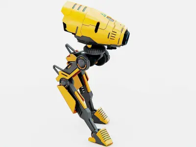 COMBAT DROID D-300  Rigged for Unreal Engine - Unity - MIXAMO 3D model