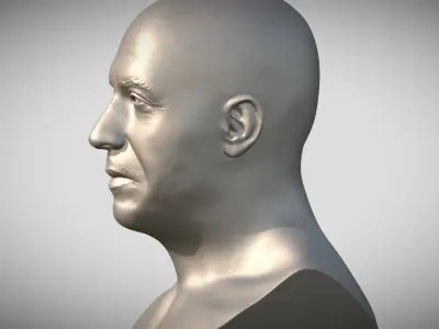 Vin Diesel bust 3D print model