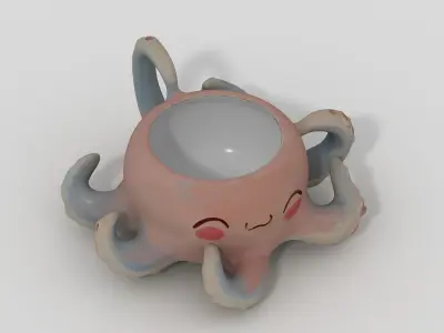 Octopus Tentacle Mug Low-poly 3D model