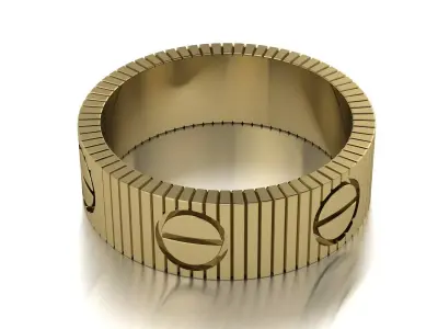 Brand Ring Jewelry Gold 3D print model