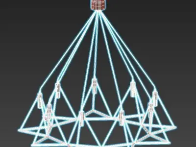 gitter geometric chandelier 3D model