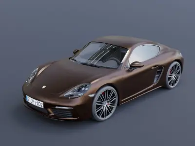 Porsche Cayman S 2017 3D model